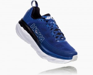 Basket Hoka Bondi 6 Wide Homme Bleu Grise Foncé | IPSZ63742