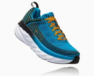 Basket Hoka Bondi 6 Wide Homme Bleu Noir | YMPG76538