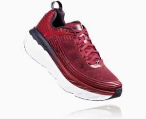 Basket Hoka Bondi 6 Wide Homme Rouge Obsidienne | IXCV08297