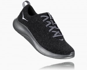 Basket Hoka Hupana Flow Wool Homme Noir Grise Foncé | PRCN53167