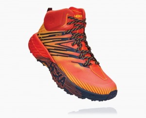 Botte Randonnée Hoka Speedgoat Mid GORE Homme Rouge Doré | PMRU06893