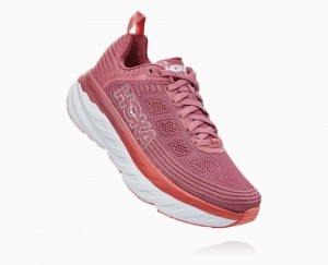 Chaussure de Marche Hoka Bondi 6 Femme Rose | NJFD75410