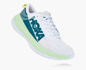 Chaussure de Marche Hoka Carbon X Homme Vert Grise Blanche | GLYT63751