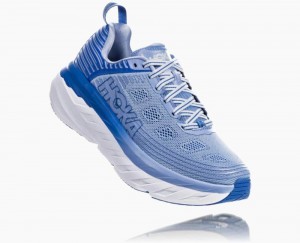 Chaussures Running Route Hoka Bondi 6 Femme Bleu | MFUG36780