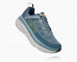 Chaussures Running Route Hoka Bondi 6 Wide Homme Bleu | IEHT16390