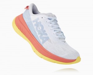 Chaussures Running Route Hoka Carbon X Femme Nimbus Cloud/Lantana | MIWV53470