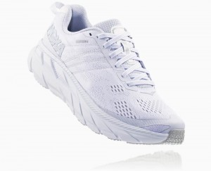 Chaussures Running Route Hoka Clifton 6 Wide Homme Blanche Blanche | KAYE25346