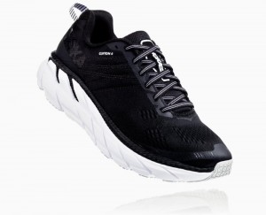 Chaussures Running Route Hoka Clifton 6 Wide Homme Noir Blanche | LWUJ07269