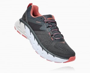 Chaussures Running Route Hoka Gaviota 2 Femme Grise Foncé | MVNT23096