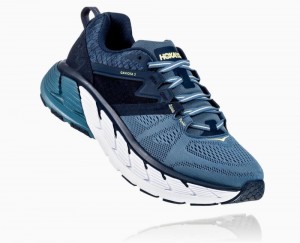 Chaussures Running Route Hoka Gaviota 2 Wide Homme Bleu | RYNW15392