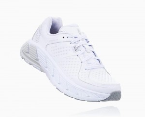 Chaussures Running Route Hoka Gaviota Leather Femme Blanche | EQCZ47803