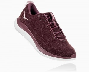 Chaussures Running Route Hoka Hupana Flow Wool Wide Femme Rose Marron Marron | TXJI09458