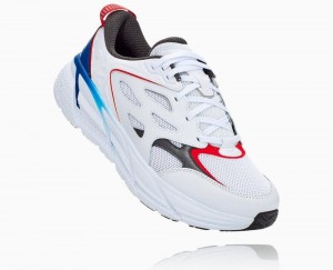 Chaussures Running Route Hoka Opening Ceremony Clifton Homme Blanche Bleu | RHTJ04356