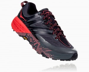 Chaussures Trail Hoka Speedgoat 3 Femme Grise Foncé Rouge | OFJZ32864