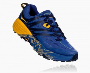 Chaussures Trail Hoka Speedgoat 3 Homme Bleu Doré | NKMO36154