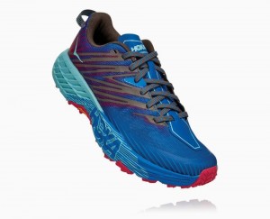 Chaussures Trail Hoka Speedgoat 4 Femme Bleu Royal Bleu Rose Paon | DICM91450