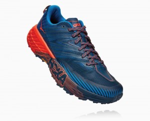 Chaussures Trail Hoka Speedgoat 4 Homme Bleu Rouge | MWON67359