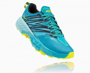 Chaussures Trail Hoka Speedgoat 4 Wide Femme Turquoise Bleu | YXPR94658