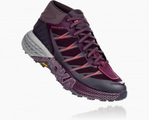 Chaussures Trail Hoka Speedgoat Mid Waterproof Femme Obsidienne Violette | UPSA67840