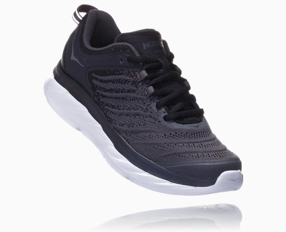 Basket Hoka Akasa Femme Noir Grise Foncé | DOUA13968