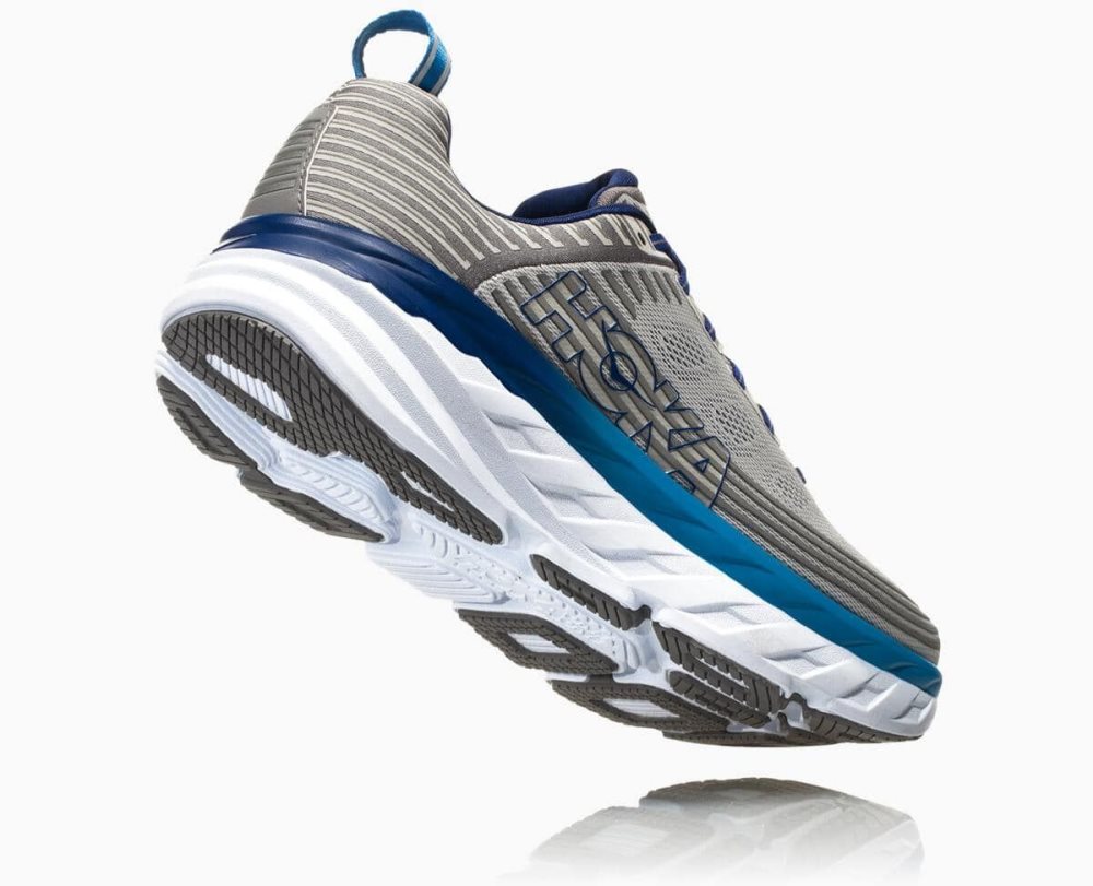 Basket Hoka Bondi 6 Homme Bleu Grise | JWRL85904