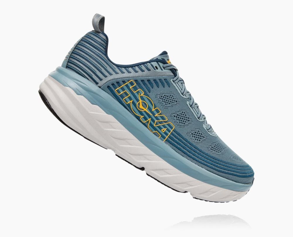 Basket Hoka Bondi 6 Wide Homme Bleu | XABS76350