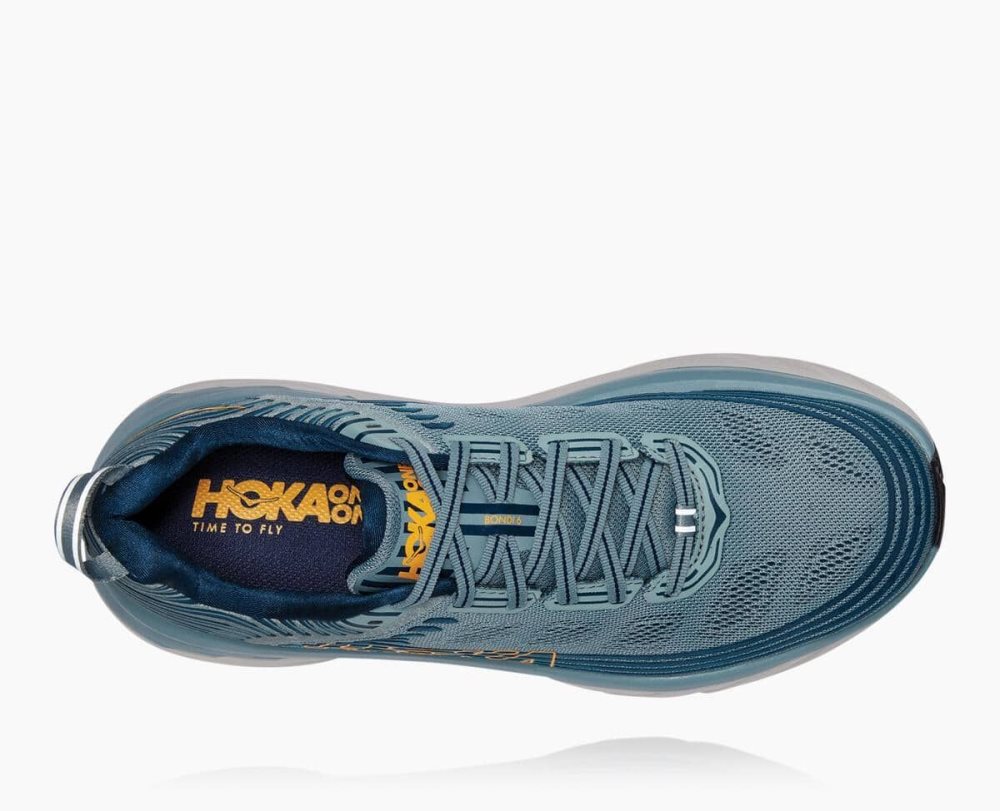 Basket Hoka Bondi 6 Wide Homme Bleu | XABS76350