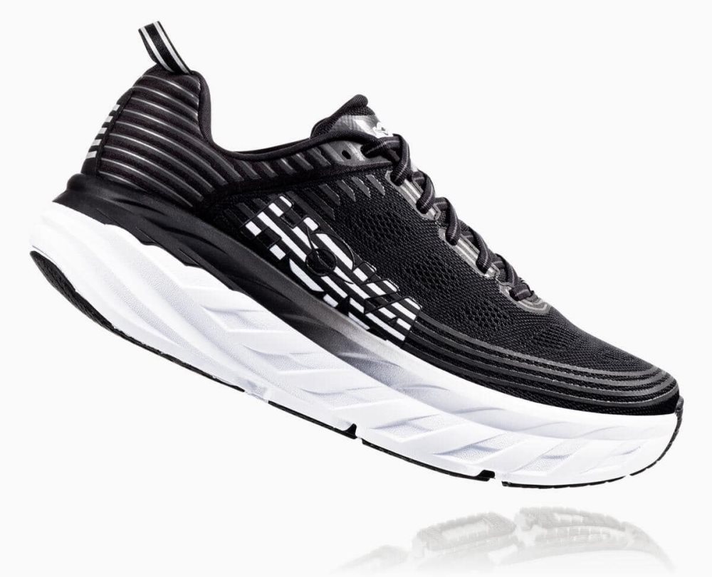 Basket Hoka Bondi 6 Wide Homme Noir Blanche | AYUN49832