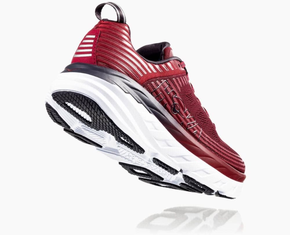 Basket Hoka Bondi 6 Wide Homme Rouge Obsidienne | IXCV08297