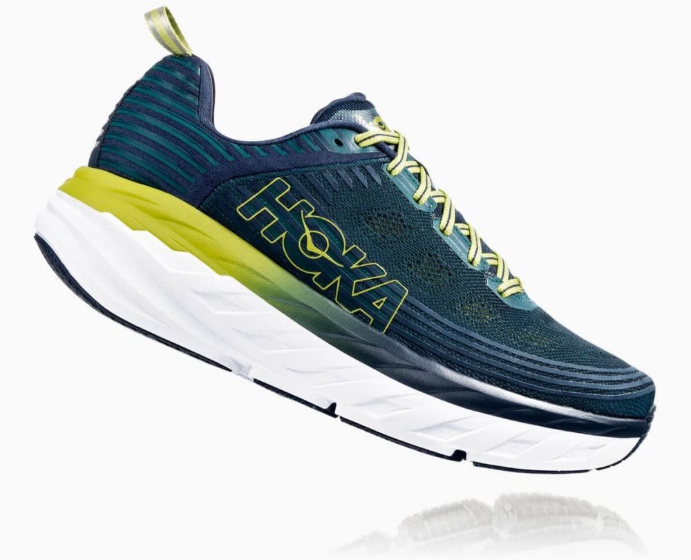 Basket Hoka Bondi 6 Wide Homme Turquoise Foncé Vert | SOMN49038