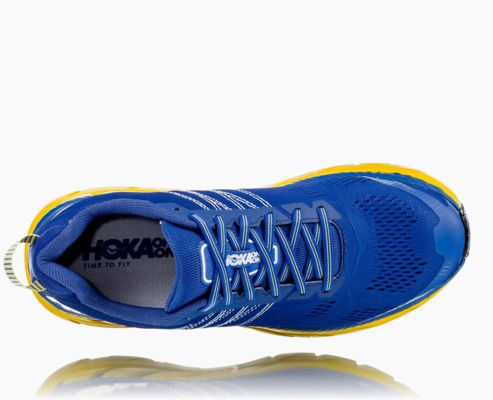 Basket Hoka Clifton 6 Homme Bleu Citron | KMXO35472