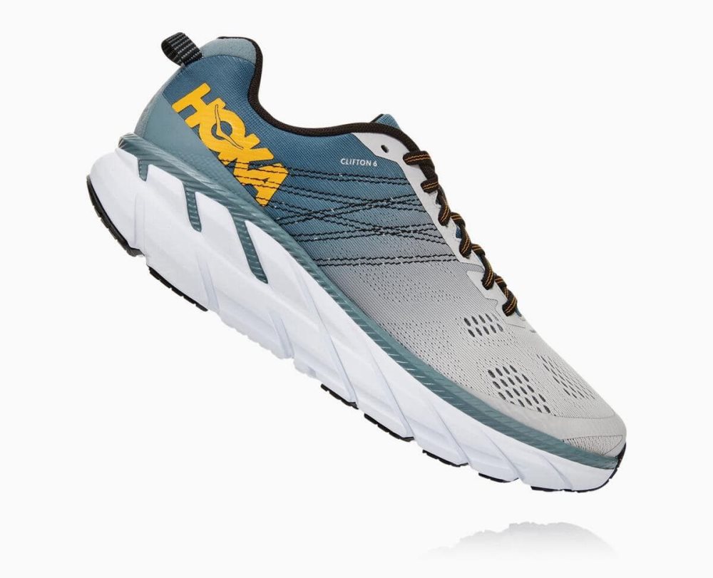 Basket Hoka Clifton 6 Homme Lead/Lunar Rock | UIGQ17429