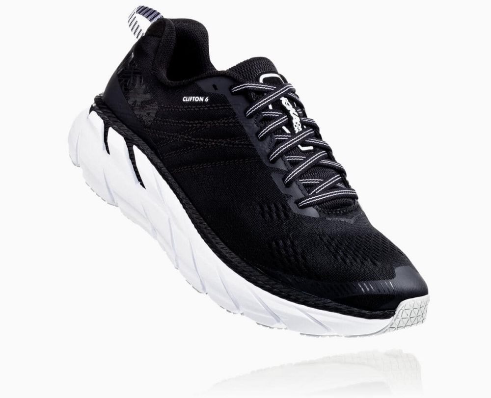 Basket Hoka Clifton 6 Homme Noir Blanche | MGRS86075