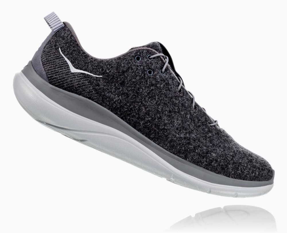 Basket Hoka Hupana Flow Wool Femme Grise Foncé | CZXJ61407