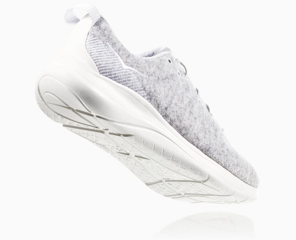 Basket Hoka Hupana Flow Wool Femme Lunar Rock/Blanc De Blanc | KMYL32701