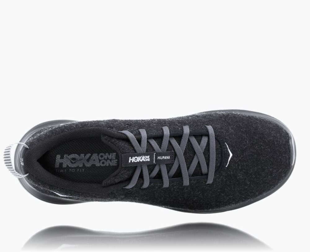 Basket Hoka Hupana Flow Wool Homme Noir Grise Foncé | PRCN53167