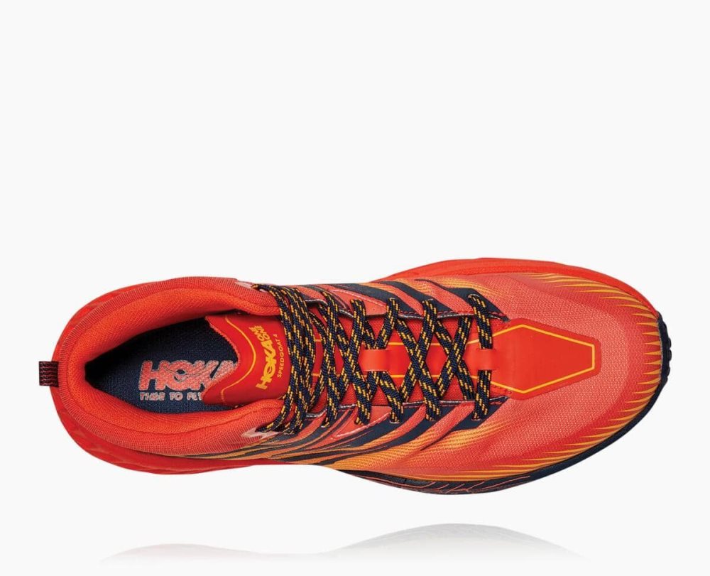 Botte Randonnée Hoka Speedgoat Mid GORE Homme Rouge Doré | PMRU06893