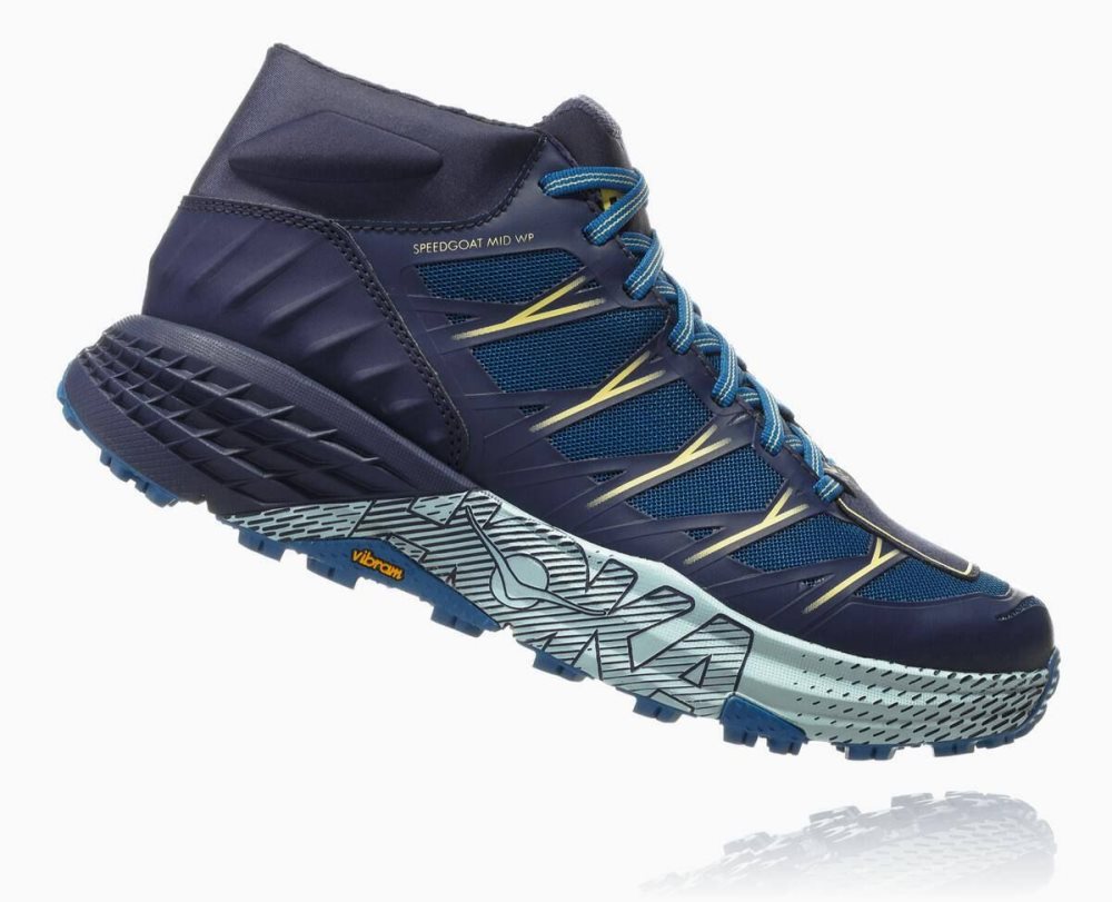 Botte Randonnée Hoka Speedgoat Mid Waterproof Femme Bleu | ILXU90273