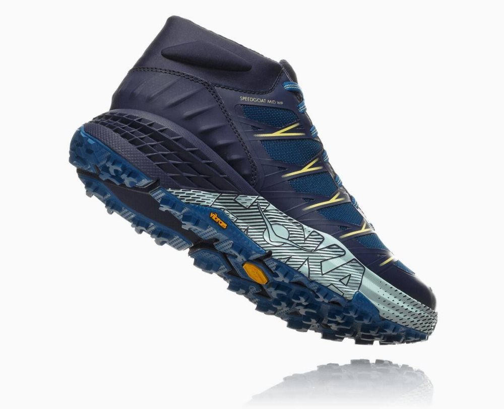 Botte Randonnée Hoka Speedgoat Mid Waterproof Femme Bleu | ILXU90273