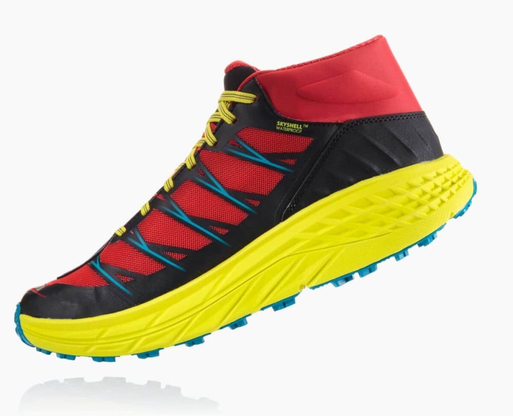 Botte Randonnée Hoka Speedgoat Mid Waterproof Homme Rouge Bleu | NMGQ89206