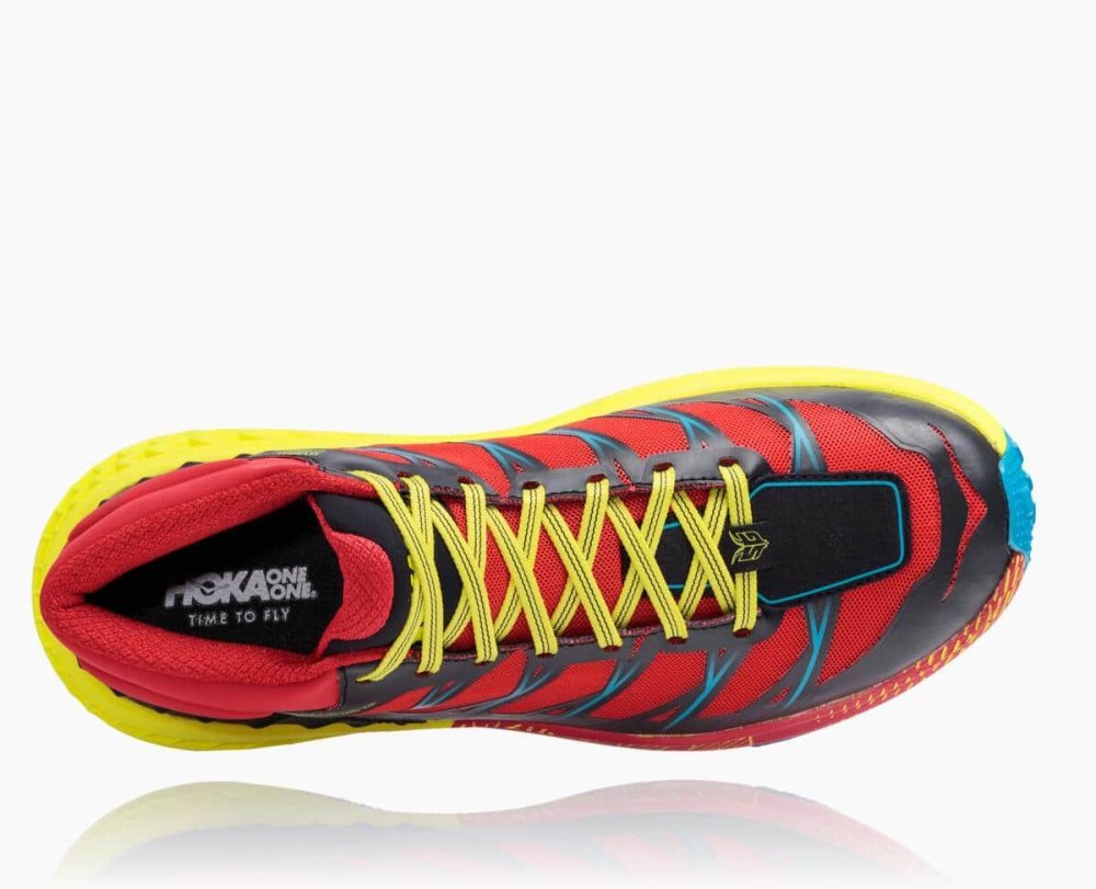 Botte Randonnée Hoka Speedgoat Mid Waterproof Homme Rouge Bleu | NMGQ89206