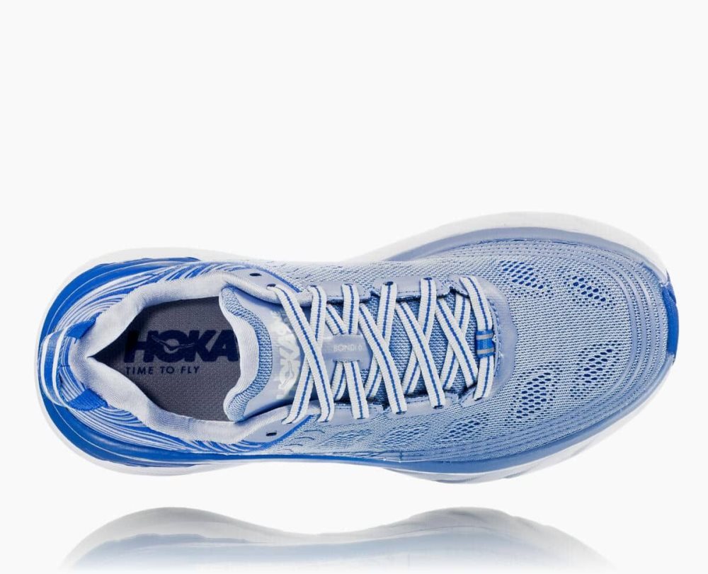 Chaussure de Marche Hoka Bondi 6 Femme Bleu | XVIF23784