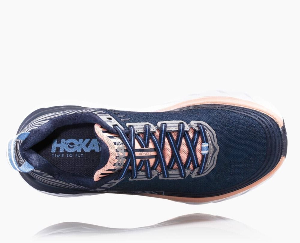 Chaussure de Marche Hoka Bondi 6 Femme Indigo Rose | LZOV47859