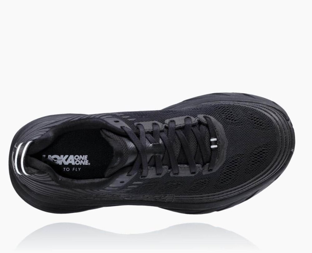 Chaussure de Marche Hoka Bondi 6 Femme Noir Noir | ACIS15478