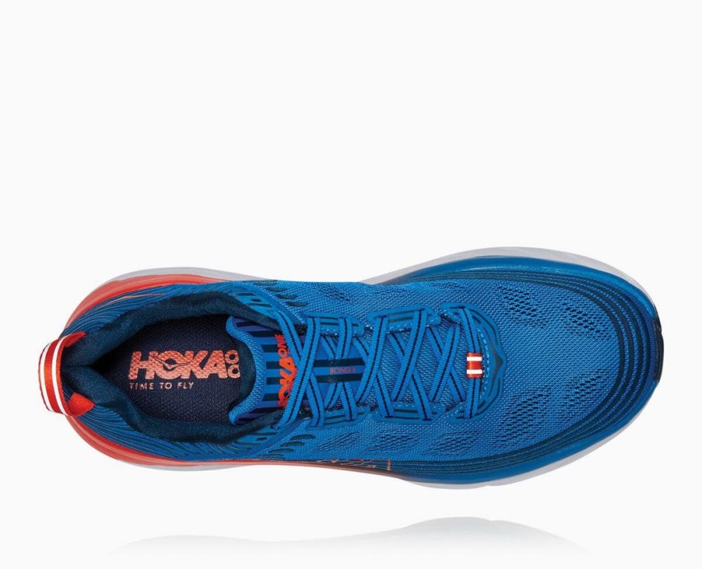 Chaussure de Marche Hoka Bondi 6 Homme Bleu Royal Bleu Bleu | AIRE21678