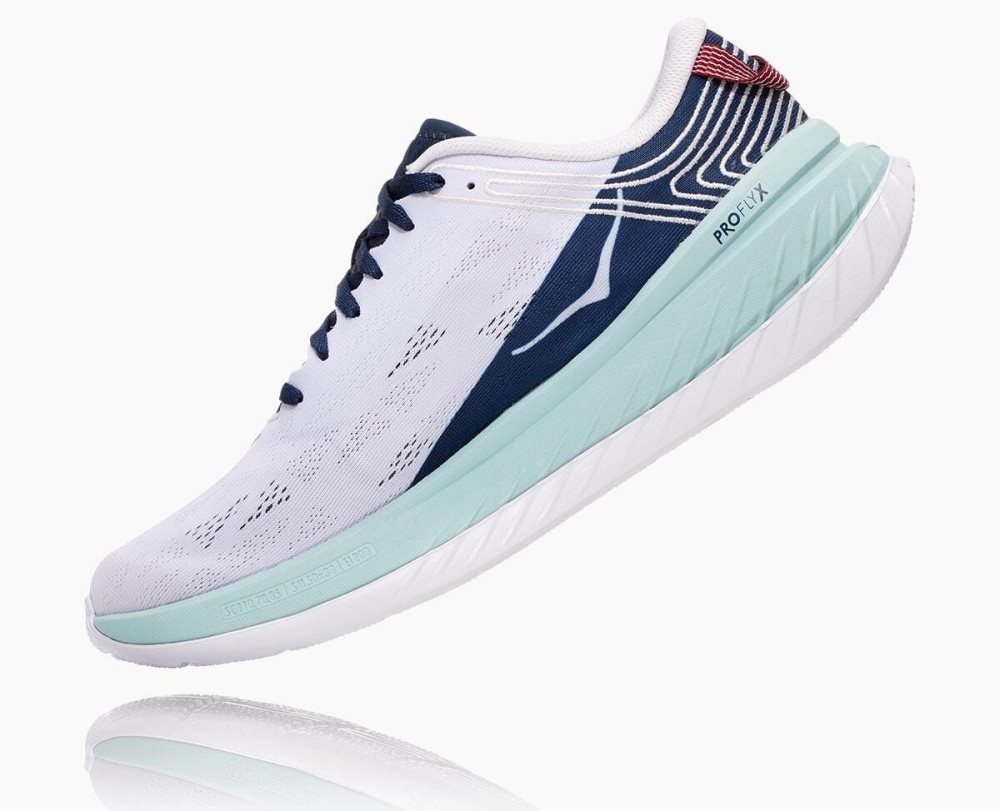 Chaussure de Marche Hoka Carbon X Homme Nimbus Cloud/Moonlit Ocean | ENOI57104