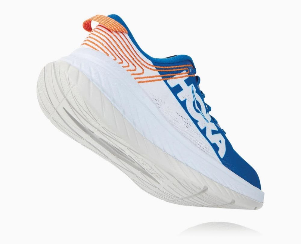 Chaussure de Marche Hoka Carbon X Homme Bleu Royal Bleu Blanche | JVIF39671