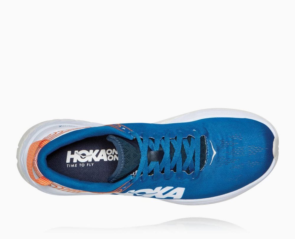 Chaussure de Marche Hoka Carbon X Homme Bleu Royal Bleu Blanche | JVIF39671