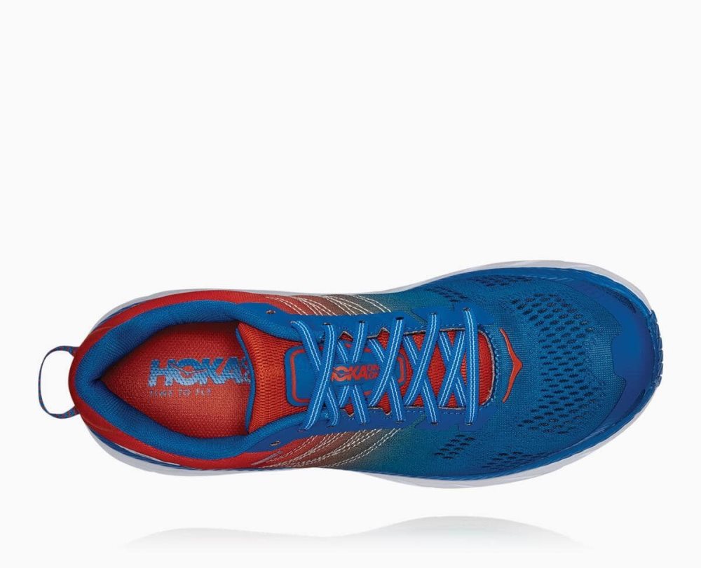 Chaussure de Marche Hoka Clifton 6 Homme Rouge Bleu Royal Bleu | GLJQ76582