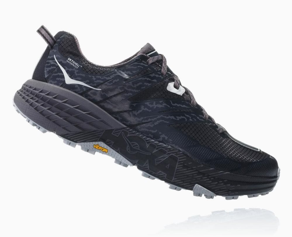 Chaussure de Randonnée Hoka Speedgoat 3 Waterproof Homme Noir Grise Foncé | CKGL46301